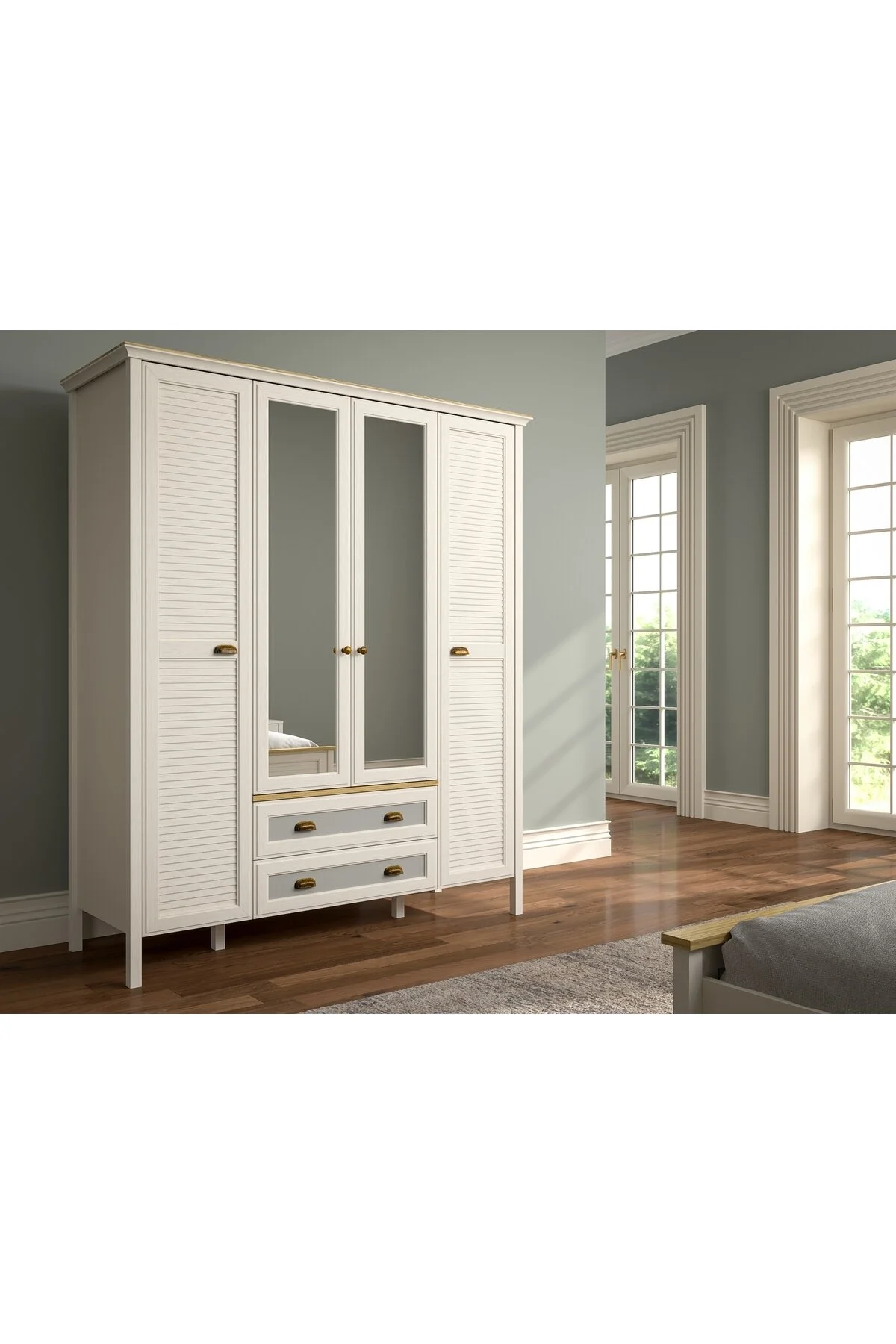 Sakura Ahşap Hunerika Eniro Premium 4 kapak 2 çekmeceli Gardırop-Minifiks bağlantılı - aytaşı/legnano - Kullanıcı yorumları