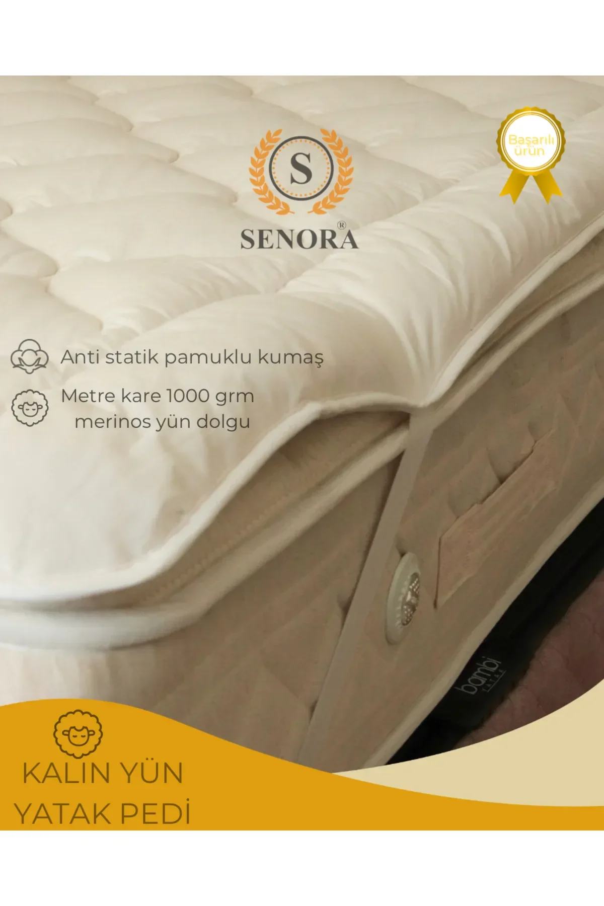 100 Merinos Dogal Kuzu Yunu Kalin Yatak Pedi Siltesi M2 1000grm - Kullanıcı yorumları