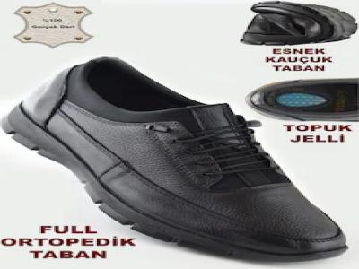 325a Tam Ortopedik Topuk Masajli Taban Erkek Ayakkabi Hakiki Deri Mevsimlik Ayakkabi Siyah - Kullanıcı yorumları