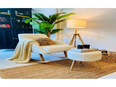 WEBPANYA Sallanan Ahşap Ayaklı Kırık Beyaz Rengi Berjer Koltuk - Puf Hediyeli - Kullanıcı yorumları