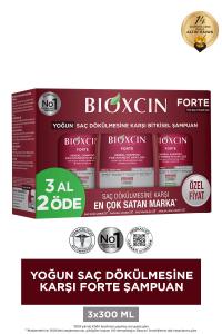 Bioxcin Forte Şampuan Tüm Saç Tipleri Için 3x300ml - Yoğun Dökülme Şampuanı Avantajlı Paket - - Kullanıcı yorumları